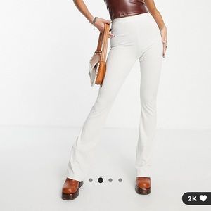 NWT Topshop rib flare pants 6